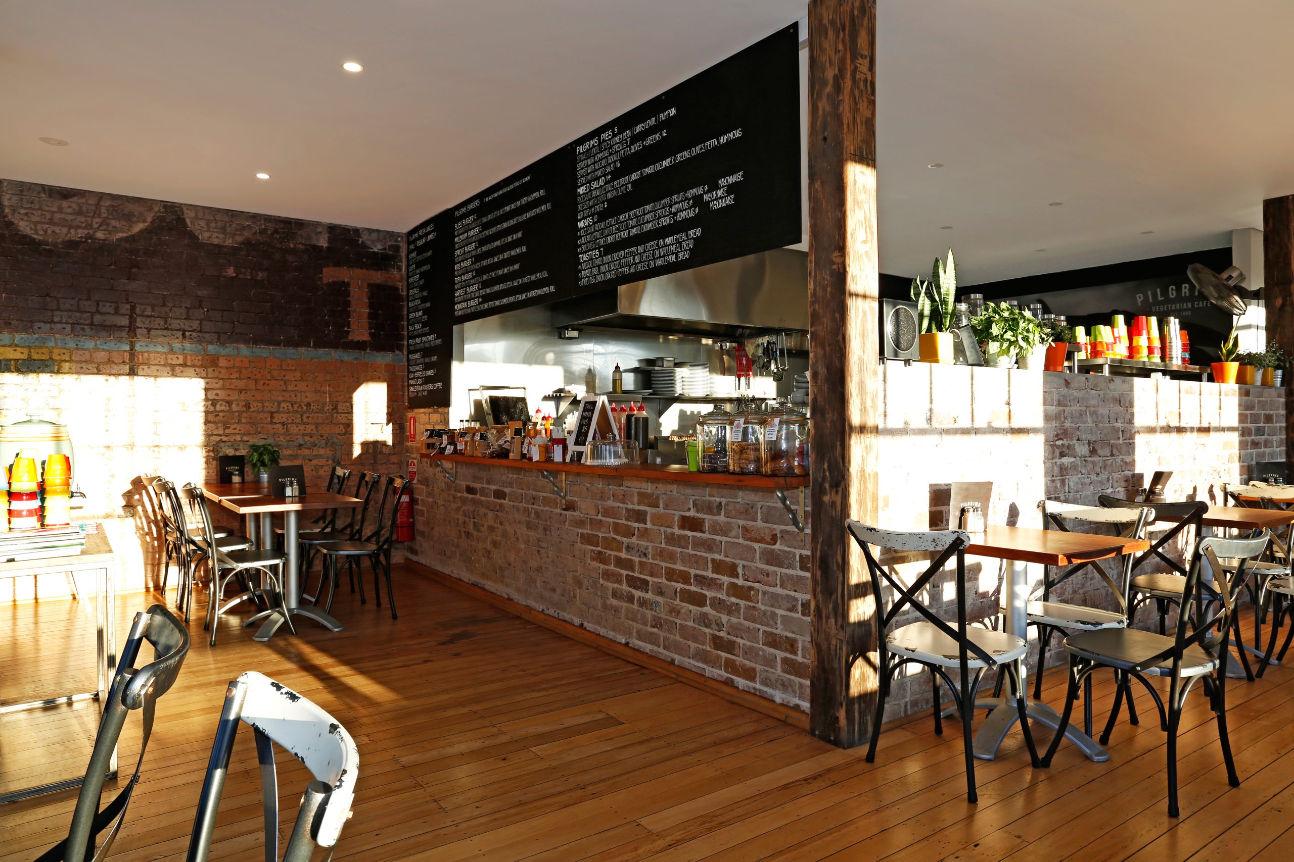 Pilgrims Cronulla side view of menu